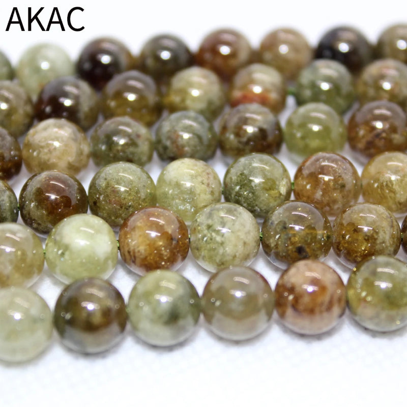 8mm Green Garnet Loose Beads Set for DIY Making