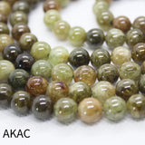 8mm Green Garnet Loose Beads Set for DIY Making
