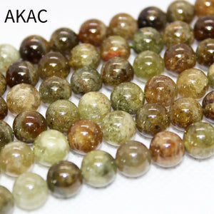 8mm Green Garnet Loose Beads Set for DIY Making