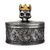 Jewelry Box Crown Skull Earrings Organizer Storage