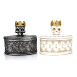 Jewelry Box Crown Skull Earrings Organizer Storage