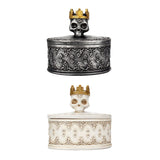 Jewelry Box Crown Skull Earrings Organizer Storage