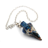 Sea Sediment Stone Pendulum Pendant Bead Reiki Hexagonal Chain Amulet