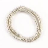 1x8mm Silver Plated Hematite Stone Beads Flat Round Loose Beads
