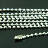 Stainless Steel Beads Chain 2.0mm/2.4mm for Necklace Jewelry Findings