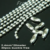 Stainless Steel Beads Chain 2.0mm/2.4mm for Necklace Jewelry Findings