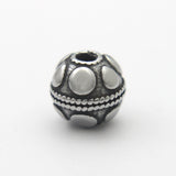 2.0mm Hole Stainless Steel Engrave Ball Bead DIY Jewelry Making