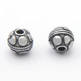 2.0mm Hole Stainless Steel Engrave Ball Bead DIY Jewelry Making