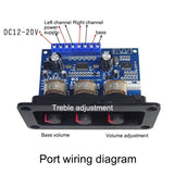 Bluetooth 5.0 Subwoofer Amplifier Board 2X25W+50W DC12-20V