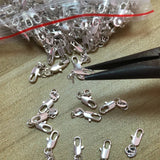 925 Silver Plated Copper Lobster Clasp Chain Bracelet 5*10+8MM