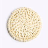 10 Pcs Round Rattan Woven Craft Earrings for DIY Jewelry