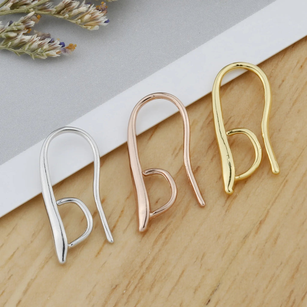 K Rose Plated Earrings Hook Accessories for DIY Jewelry Making