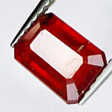 2.10ct Ruby Emerald Cut 7.6x5.4mm