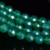 2-10mm Green Agates Faceted Beads Jewelry Making Bracelets 15''