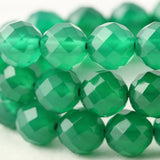 2-10mm Green Agates Faceted Beads Jewelry Making Bracelets 15''