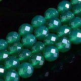 2-10mm Green Agates Faceted Beads Jewelry Making Bracelets 15''