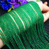 2-10mm Green Agates Faceted Beads Jewelry Making Bracelets 15''