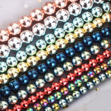 Natural Hematite Stone Beads Round Spacer Beads for Jewelry Making DIY