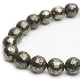 Natural Gray Pyrite Beads Faceted DIY Stone Loose Beads For Jewelry Making