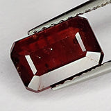 2.15ct Ruby Emerald Cut 7.8x5.1mm Loose Gemstone