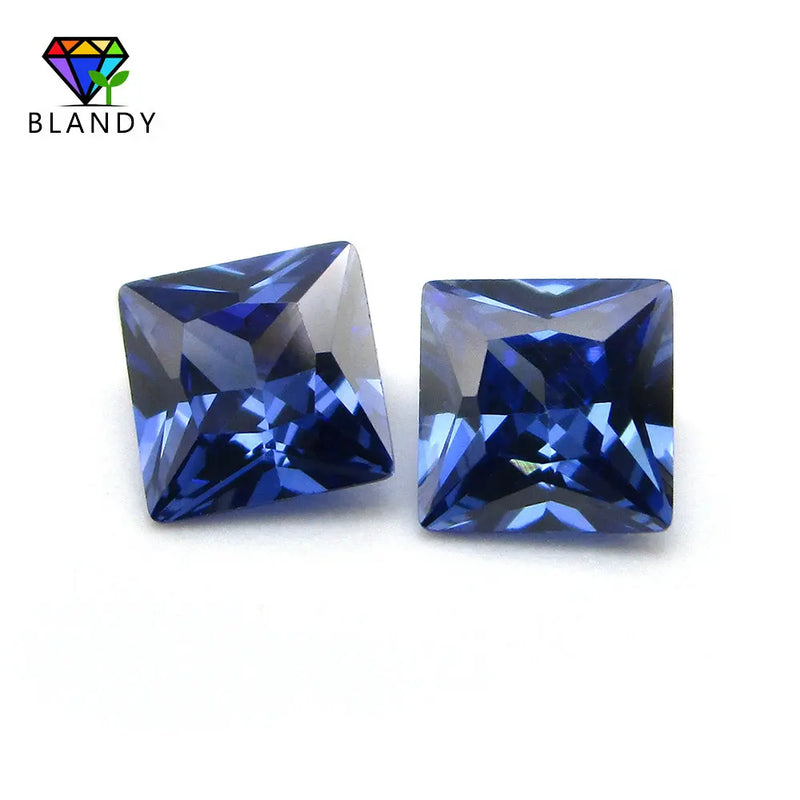 2~10mm Square CZ Stone Princess Cut 5A Cubic Zirconia Loose Gems DIY Jewelry