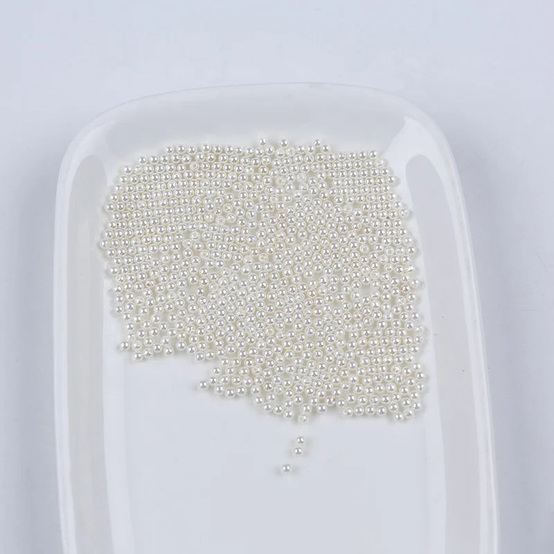 2-2.2mm/3mm Shell Pearl Half Hole Beads For Jewelry