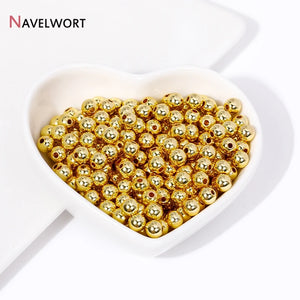 18K Plated Brass Spacer Beads Jewelry Making