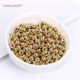 Brass Spacer Beads 18K Plated For Bracelet Making
