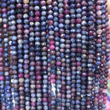 Faceted Natural Ruby Sapphire Beads 3-3.5mm Round Loose Red Gem