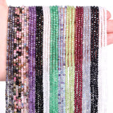 Faceted Square Stone Beads Crystal Amethyst Garnet for Jewelry Making
