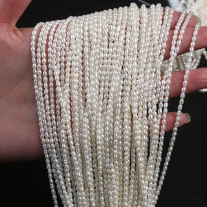 2-2.5mm Small Rice Seed Freshwater Pearl Strand String