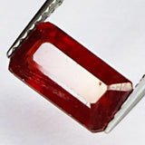 2.20ct Ruby Emerald Cut 9.1x4.8mm Gemstone