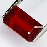 2.20ct Ruby Emerald Cut 9.1x4.8mm Gemstone