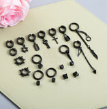 Stainless Steel Non Pierced Clip On Earrings Set