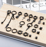 Stainless Steel Non Pierced Clip On Earrings Set