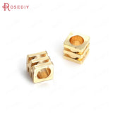 Square Beads Bracelet Beads 18K Brass Jewelry Making Diy Findings