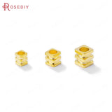 Square Beads Bracelet Beads 18K Brass Jewelry Making Diy Findings