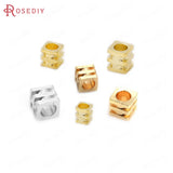 Square Beads Bracelet Beads 18K Brass Jewelry Making Diy Findings