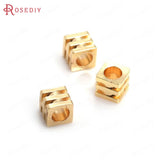 Square Beads Bracelet Beads 18K Brass Jewelry Making Diy Findings