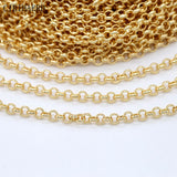 14K Plated Brass Round Link Chain DIY Jewelry Accessories Necklace Bracelet