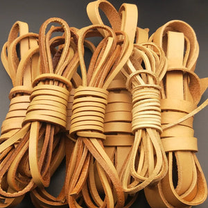 Flat Cow Leather Cord Bracelet Necklace Jewelry Findings 20mm DIY Making