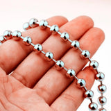 Silver Stainless Steel Ball Bead Chain Necklace Jewelry Dog Tags Chain