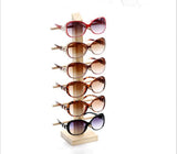 Wood Sunglass Display Rack Shelf for Glasses Showcases
