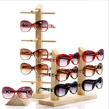 Wood Sunglass Display Rack Shelf for Glasses Showcases