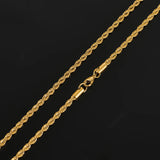 316L Rope Chain Necklace Stainless Steel Waterproof Choker Men Women Jewelry