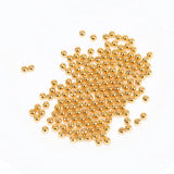 18K Real Plated Round Ball Spacer Beads for Jewelry Making DIY Brass Accessories