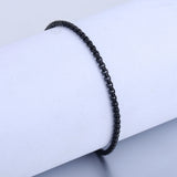 Stainless Steel Link Bracelet Round Box Chain Men Women Daily Party Jewelry