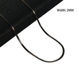 Stainless Steel Flat Blade Chain Necklace Men Women High Chain Jewelry Gift