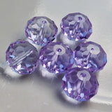 Lemon Yellow Pink Red Purple Rondelle Glass Beads - 5040 Crystal - 2-14mm