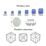 2-10MM Austrian Glass Square Beads DIY Jewelry Making Crystal Spacer Cube